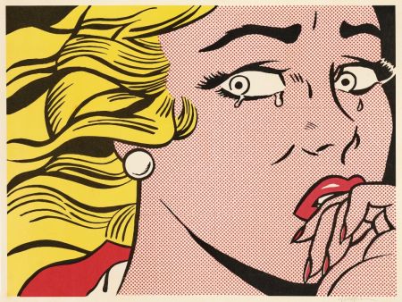 Lithographie Lichtenstein - Crying Girl