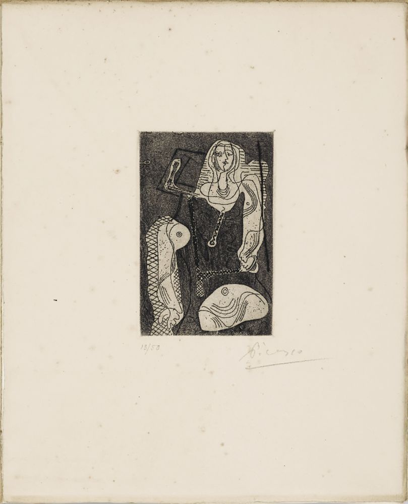 Radierung Picasso - C.Zervos. PICASSO ŒUVRES 1920-1926. 1/50 avec l'eau-forte originale signée (1926).