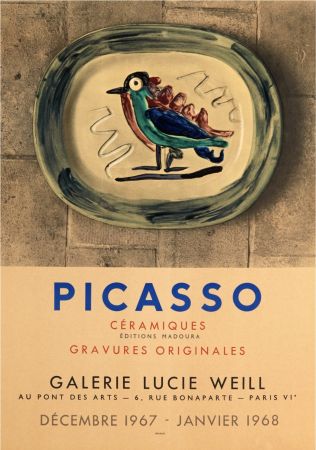 Lithographie Picasso (After) - Céramiques - Galerie Lucie Weill, 1967