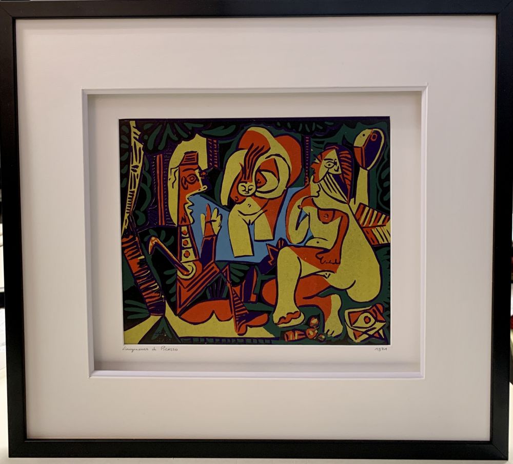 Linolschnitt von Pablo Picasso, Déjeuner sur lherbe auf Amorosart