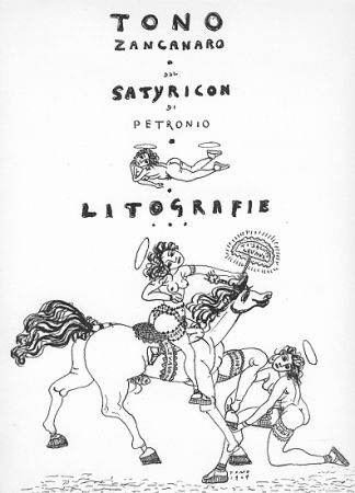 Lithographie Zancanaro - Dal Satiricon di Petronio