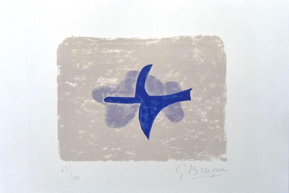 Lithographie Braque - Dans le ciel 
