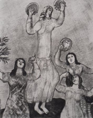 Radierung Chagall - Danse de Marie, Soeur de Moise
