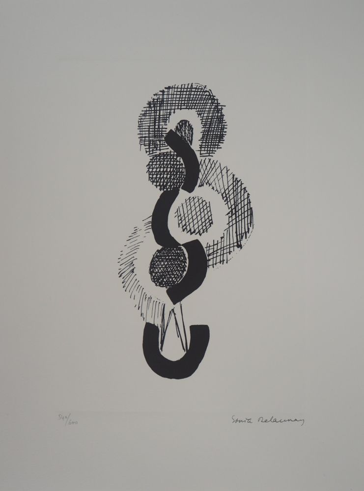Lithographie Delaunay - Danse, rythme sans fin