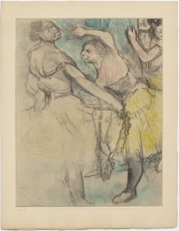 Radierung Und Aquatinta Degas - Danseuses à l'Opéra (étude, vers 1880)
