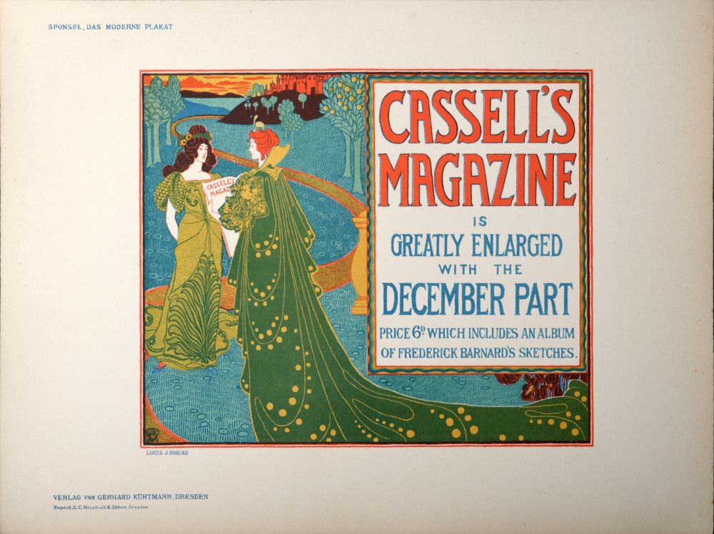 Lithographie Rhead - Das Moderne Plakat : Cassel's Magazine, 1897 