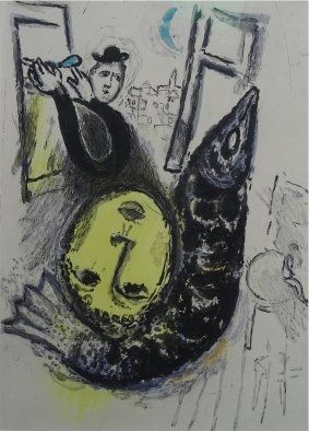 Radierung Und Aquatinta Chagall - De Mauvais Sujets,plate nr.3