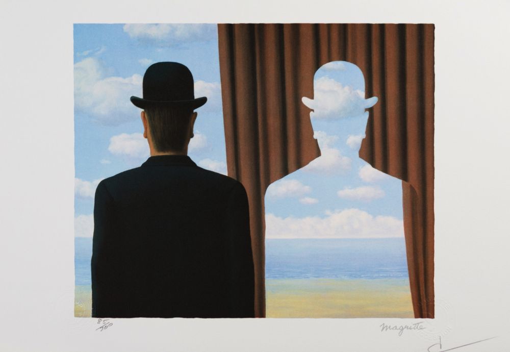 Lithographie Magritte - Decalcomanie