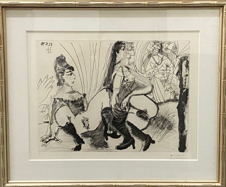 Aquatinta Picasso - Degas paie et s'en va. Les filles ne sont pas tendres (3rd State)