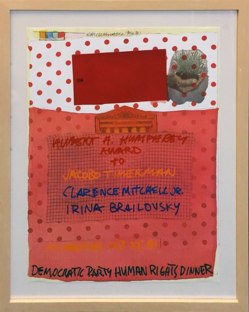 Lithographie Rauschenberg - DEMOCRATIC PARTY HUMAN RIGHTS DINNER
