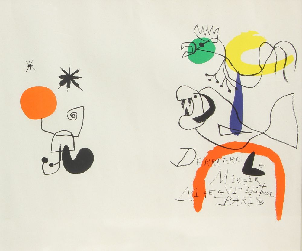 Lithographie Miró - DERRIER LE MIRROIR