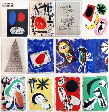 Illustriertes Buch Miró - DERRIÈRE LE MIROIR N° 57-58-59. MIRÓ. Juin 1953. Exemplaire dédicacé et signé à l'encre par Miró.