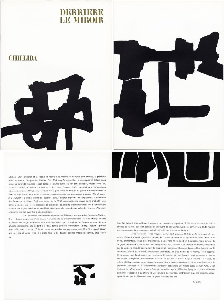Illustriertes Buch Chillida - Derrière le Miroir n° 143 . CHILLIDA . Avril 1964.
