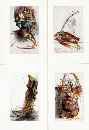 Illustriertes Buch Dado - DES HIRONDELLES et de quelques oiseaux... Ex de tête, avec 4 gouaches originales.