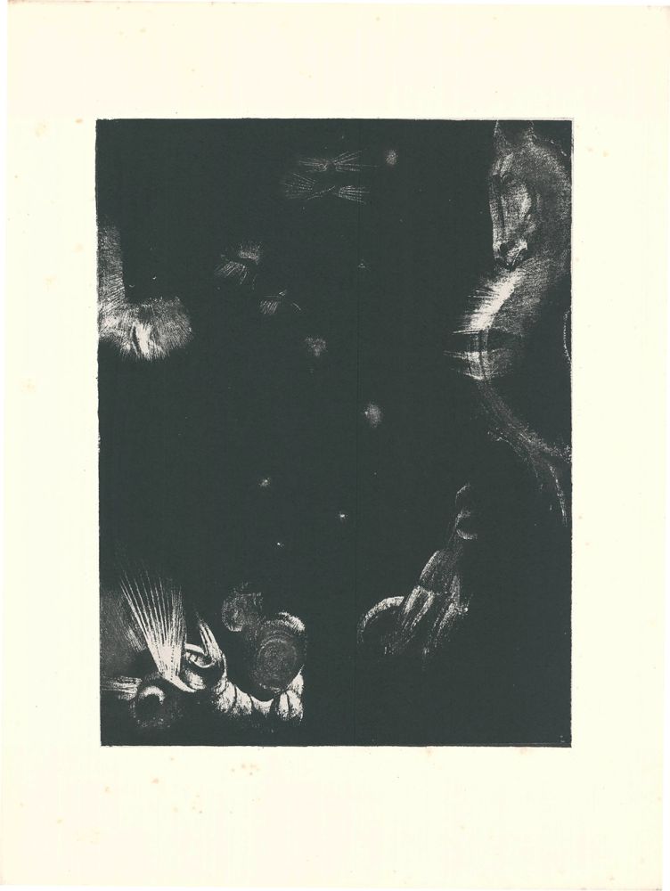 Lithographie Redon - Des peuples divers habitent les pays de l'Océan