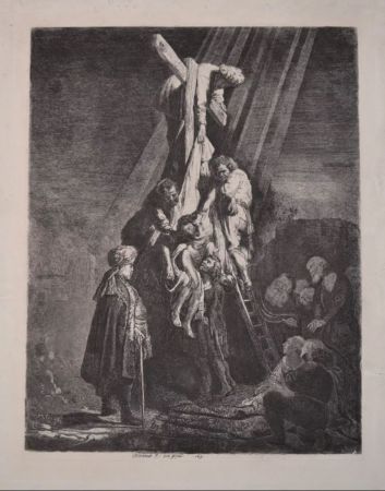 Stich Rembrandt - Descending From The Cross