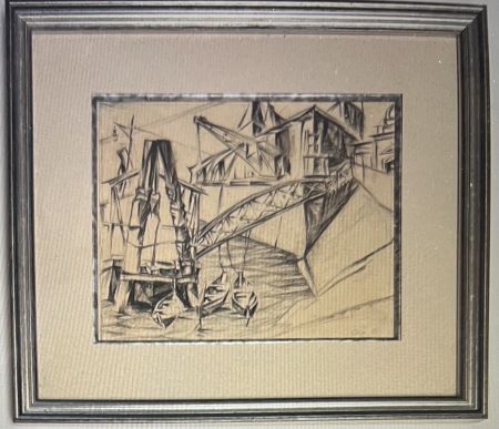 Keine Technische Oelze -  Dessin Le Port 1920 - BAUHAUS Surréalisme