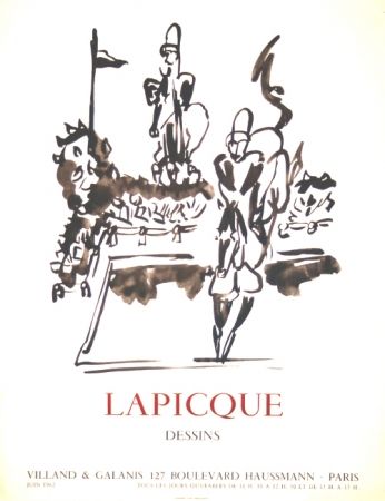 Lithographie Lapicque - Dessins  Exposition Villand Galanis Paris 