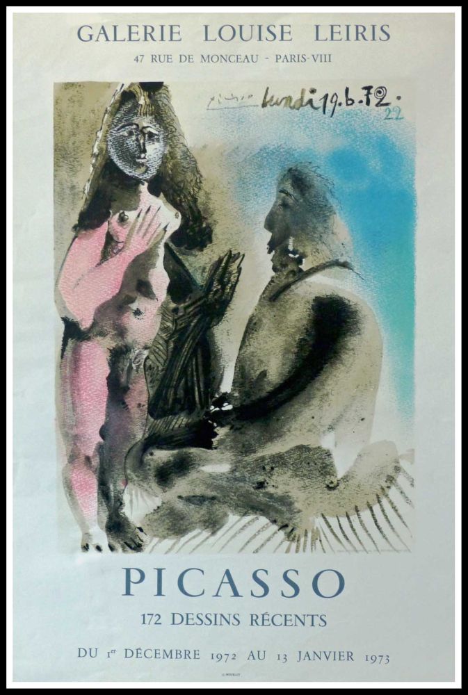 Plakat Picasso - DESSINS PICASSO, GALERIE LOUISE LEIRIS 