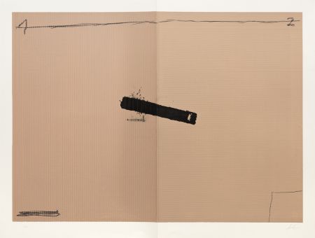 Lithographie Tàpies - Deux volets