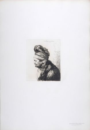 Heliogravüre Rembrandt - Deuxième tête orientale