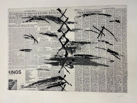 Radierung Tàpies - Diario en papel