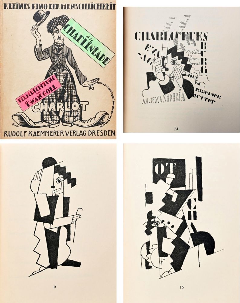 Illustriertes Buch Leger - DIE CHAPLINIADE (Filmdictung von Iwan Goll) 1920.