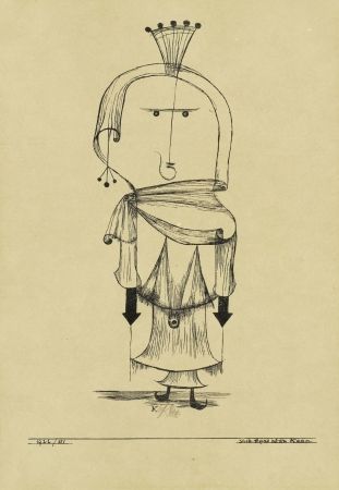 Lithographie Klee - Die Hexe mit dem Kamm / The Witch with the Comb