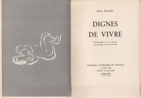 Illustriertes Buch Fautrier - Dignes de vivre / Paul Eluard