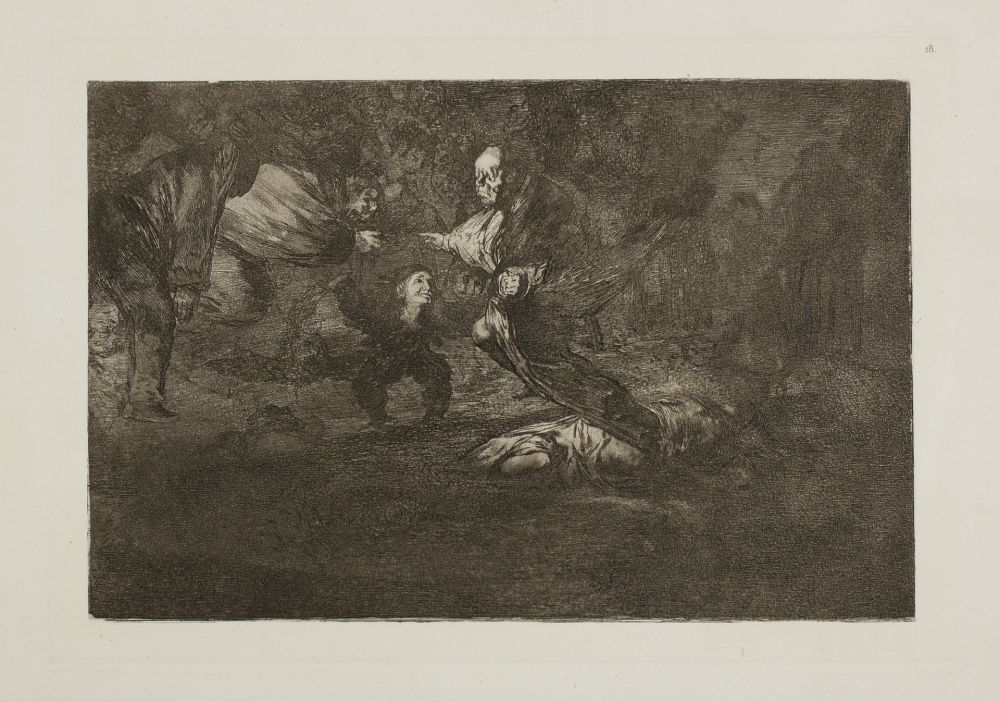 Radierung Und Aquatinta Goya - Dios los cria y ellos se juntan (Los fantasmas)