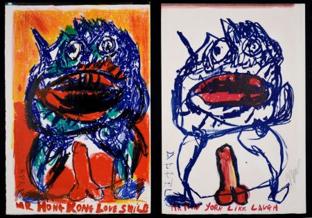 Lithographie Appel - Diptych, 1964 -  2 Original Hand-Signed lithographs!