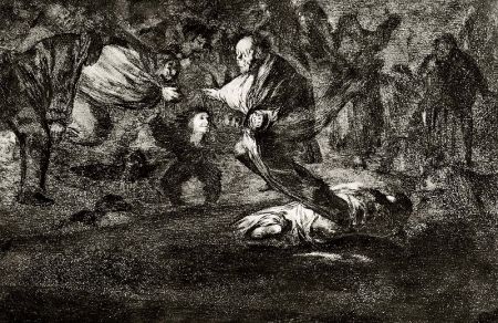 Radierung Und Aquatinta Goya - Disparate fùnebre