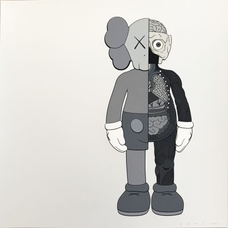 Siebdruck Kaws - Dissected Companion (Gray)