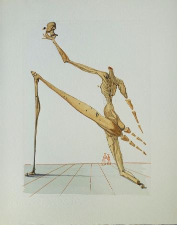 Holzschnitt Dali - Divine Comédie, Enfer 28, Bertrand de Horn