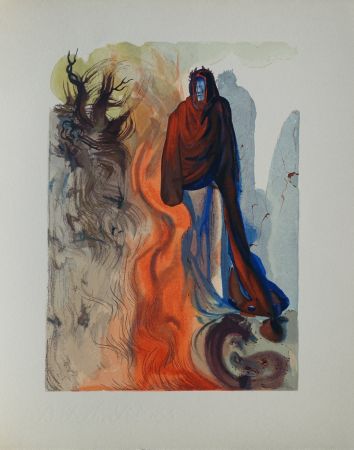 Holzschnitt Dali - Divine Comédie, Enfer 34, Apparition de Pluton