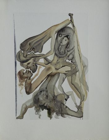 Holzschnitt Dali - Divine Comédie, Enfer 4, Les limbes