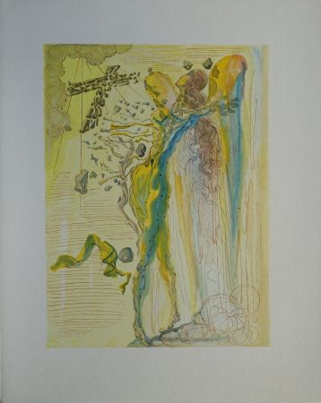 Holzschnitt Dali - Divine Comédie, Paradis 12, L'éclat des corps glorieux