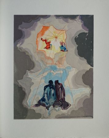 Holzschnitt Dali - Divine Comédie, Paradis 15, Extase de Dante