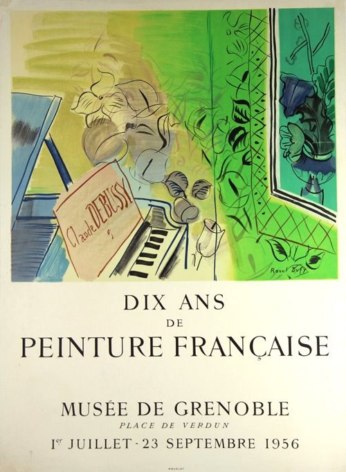 Lithographie Dufy - Dix Ans de Peinture Française  Musée de Granoble