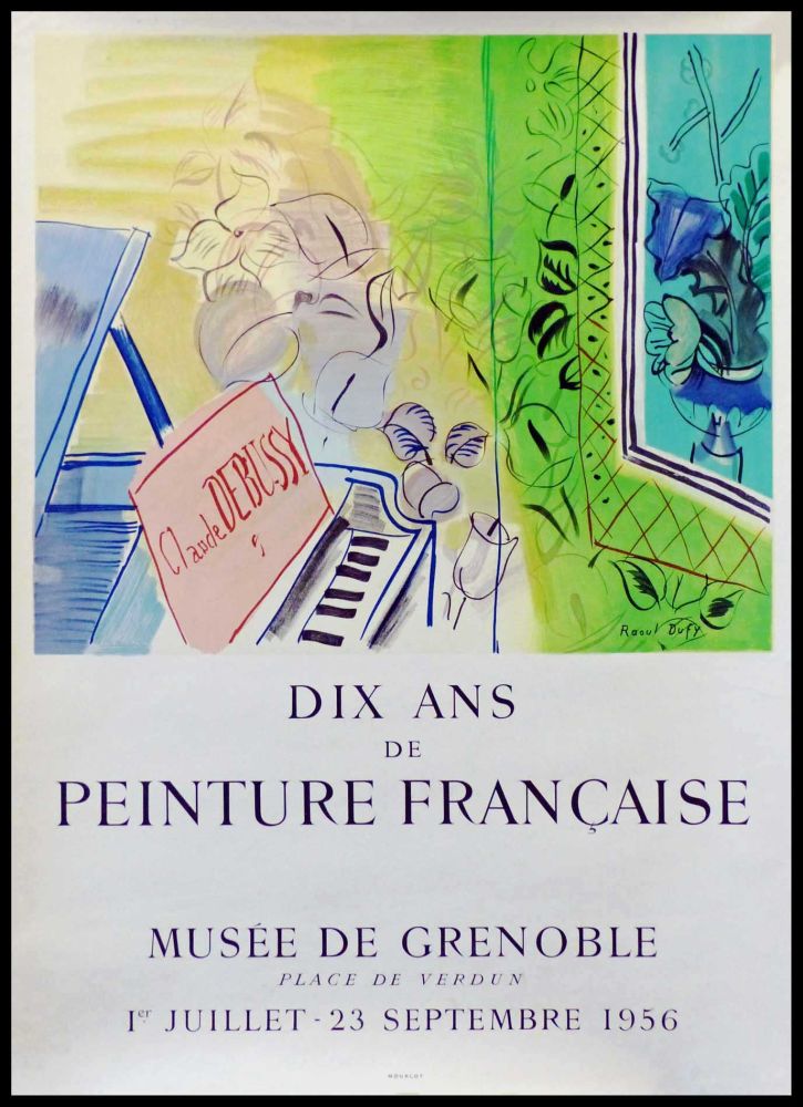 Lithographie Dufy - DIX ANS DE PEINTURES FRANCAISES MUSEE DE GRENOBLE