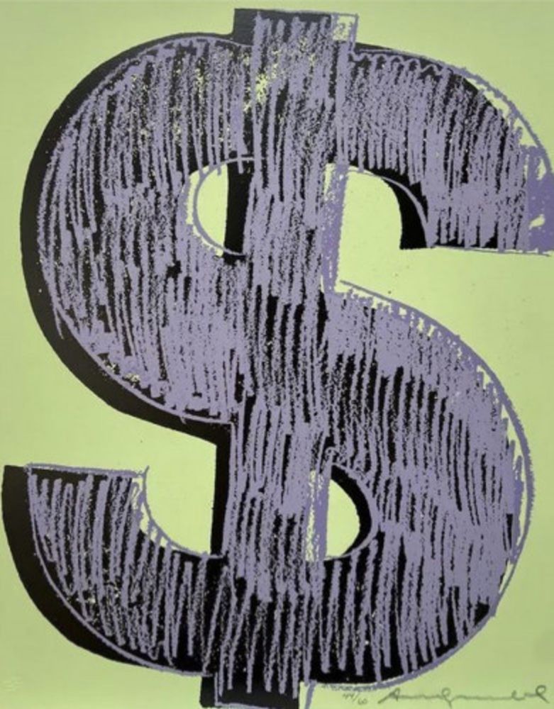 Siebdruck Warhol - Dollar sign