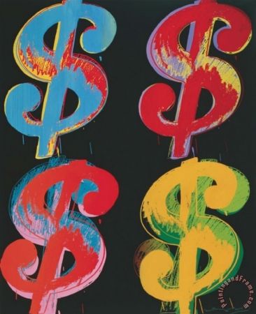 Siebdruck Warhol - Dollar Sign (4) by Andy Warhol 