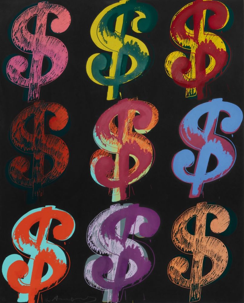 Siebdruck Warhol -  Dollar Sign (9)