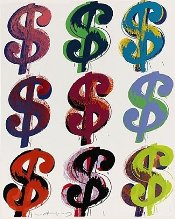 Siebdruck Warhol - Dollar Sign (9) FS II.286