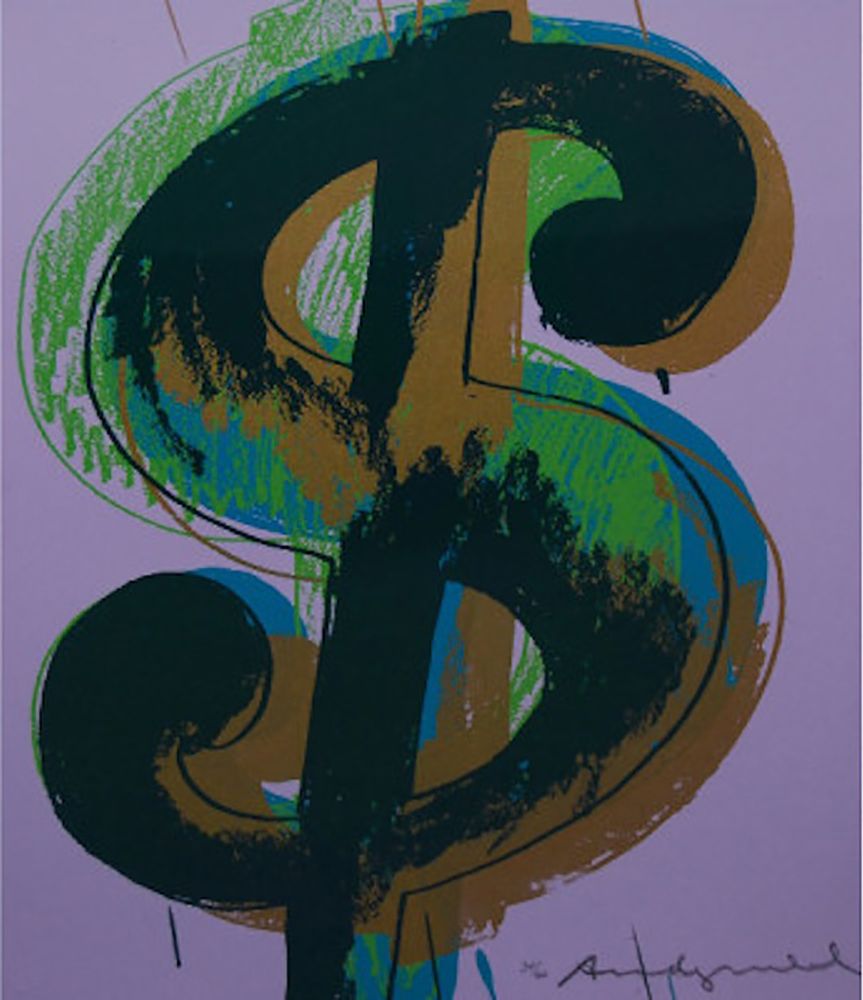 Siebdruck Warhol - $ Dollar Sign, FS II.277