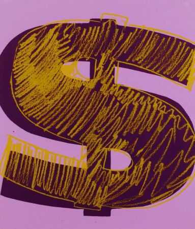 Siebdruck Warhol - Dollar Sign, Orange (FS II.276)