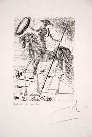 Radierung Dali - Don Quichotte - Don Quixote (suite Cinq Portraits espagnols - Five Spanish Immortals)