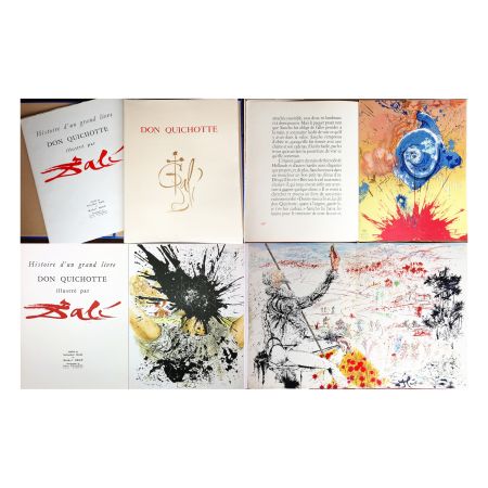 Illustriertes Buch Dali - DON QUICHOTTE DE LA MANCHE (Cervantès). Ex. avec la rare planche supplémentaire (J. Foret 1957).