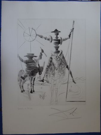 Radierung Dali - Don Quichotte & Sancho Panza