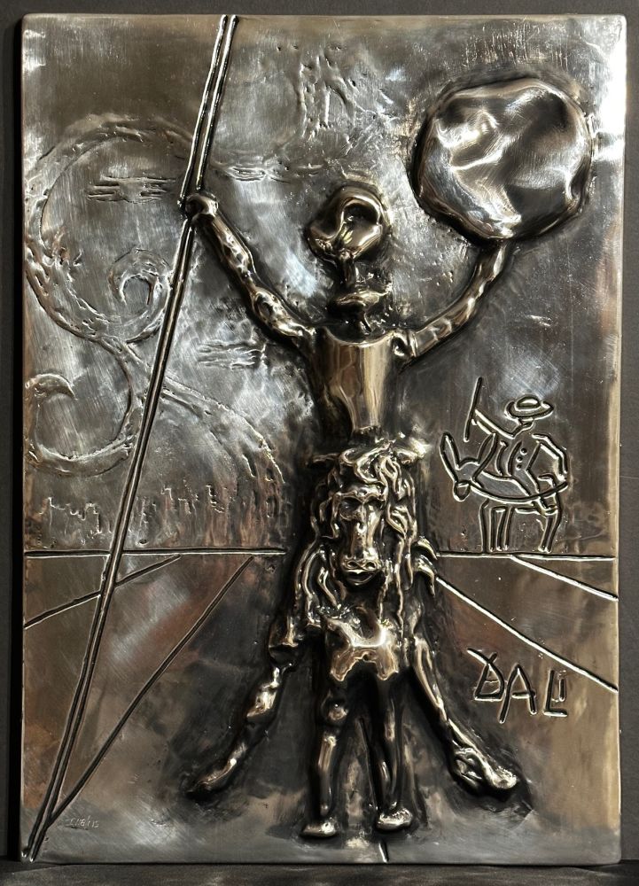 Hochdruck Dali - Don Quichotte Silver Bas Relief